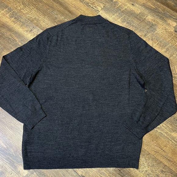Tasso Elba Merino Wool Blend Mock Neck Solid Pullover Sweater Mens 3XL Dark Gray - Picture 11 of 11